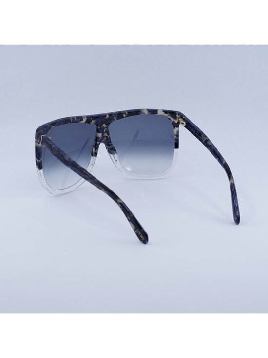 Loewe LW40001I 56B Filipa Sunglasses Blue Havana Square Frame, Smoke Lenses